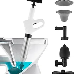 Toilet Plunger Kit, High Pressure Toilet Air Drain Plunger, Stainless Steel Sink Plunger Tool, Floor Drain Clog Remover, Powerful Pneumatic Dredge Equipment for Toilet Bathtub Sink Wash Basin-picture-26