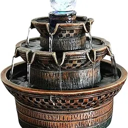 MERISHOPP®Tabletop Water Fountain Good Fortune Feng Shui Gift for Garden Desktop Decor|Home & Garden | Home Decor| Indoor Fountains-picture-61