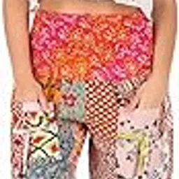 beautiful angels 100% Cotton Hippie Yoga Boho Casual Fashion Women Multicolor Patchwork Harem Pants Every pic is Unique (Different to Another)- -Free Size Upto 30 to 36 Inches-picture-31
