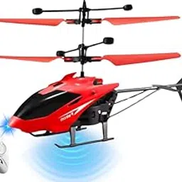 Toys Remote Control Helicopter Flying for 6 + Years Boys Palm Sensing with led Lights Unique Toys Birthday Gift Chirstmas Gift, Khilona for Boys (Pack of 1) (RED.) image 1