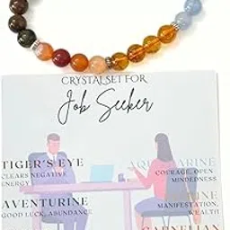 Gemaltic Healing Crystals Gemstone Sets - Perfect Gifts for Enhanced Wellbeing (Job Seeker Crystal Set)-picture-22