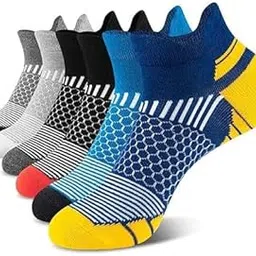 Bamboo socks for man, socks for woman fashion Striped Athletic Ankle Socks with Superior Arch Support, Anti Odour & Moisture Absorbent Combed Cotton Breathable Low Cut Socks - Pack of 6-image-99