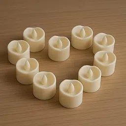 LED Flameless Smokeless Candles Pack of 10 – Warm White Flickering Tea Light Candles for Home Decor, Festivals, Parties & Weddings-image-5