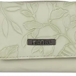 metro Women's Trendy Green Faux Leather Wallet for Everyday Use(95-141)-picture-22