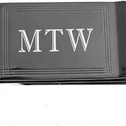 a & l engraving Personalized Double Sided Gunmetal Lined Money Clip Engraved Free-picture-24