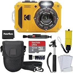 photo4less Kodak PIXPRO WPZ2 Rugged Waterproof Shockproof Digital Camera 16MP 4X Optical Zoom 1080P Full HD Video, 2.7 LCD (Yellow), 32GB SD Card, Black Compact Camera Case, Floating Strap, Bundle (7 Items)-picture-19