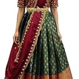 fabcartz Beautiful Unstitch South Indian Lehenga Choli for Women | GT132-picture-27