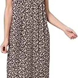 sweet dreams Women Printed Half Sleeves Cotton Rich Maxi Nightdress-picture-12