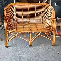 CRAFTCANE Cane Two Seater Sofa with Cushion for Home, Living Room, Studio(Hina)-picture-14