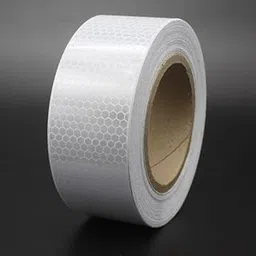 GATI EXPORTS High-Intensity Waterproof Conspicuity Warning Reflective Radium Tape Sticker Durable and Long-Lasting Adhesive Safety Tape 2inch (White, 10 Meter)-picture-48