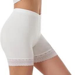 Shoppy Villa Ladies Modal Lace Bottoming Safety Boy Shorts for Women High Waist Under Skirt Shorts for Women,Cycling Shorts/Safety Shorts/Under Skirt Shorts/Night Shorts-image-45