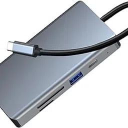 SHOPORA® Portable USB C Hub Multi-Port Type-C to Hdmi 9 in 1 USB 2.0 for Pro | Computer Cables & Connectors | USB Cables, Hubs & Adapters-image-60
