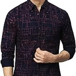 dennis lingo Men's Cotton Printed Slim Fit Casual Shirt-picture-59