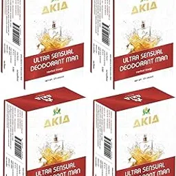 AKIA Ultra Sensual Deodorant Man Herbal Soap | Long-Lasting Freshness | Herbal Bath Bar for Men | Refreshing & Energizing Skin Care|Pack of 4-picture-13