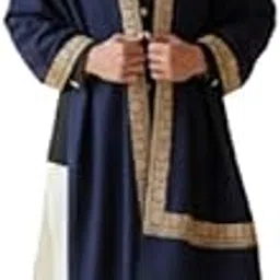 muffly Wool Blend Shawl with Golden Embroidered Border | Premium Festival Wrap Men Shawls |-picture-17