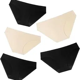 louryn koulyn Seamless Underwear for Women Bikini Panties No Show Underwear Pack of 5-picture-32