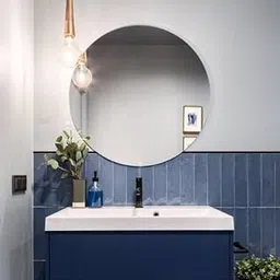 Stylish Global 12 inch Round Mirror for Bathroom Frameless Decorative Mirror for Washbasin, Livingroom, Homedecor, Bedroom, and Entryway, Wall Mount.-image-81