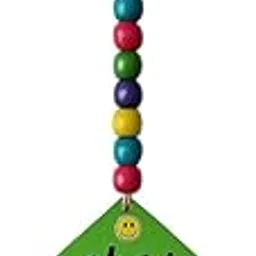 Start Your Day with A Smile HUT-Shaped Wall Hanging, Wooden Bead Decore-image-4