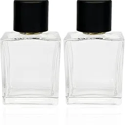 Hunky Dory 2pcs 50ml Victor Clear Pump Bottle | Black Caps | Refillable Spray Bottle with Push Pump Tool | Leak-Proof, Portable, for Perfume & Cosmetic Use-picture-19