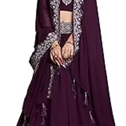 neel art Women's Faux Georgette fabric Solid Lehenga Choli with Dupatta Semi Stitched. (_Semi Stitched).-picture-39