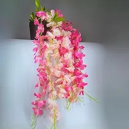 Tdas Plastic Artificial Flowers Plants With Pot Leaves Hanging Ivy Garlands Plant Greenery Vine Creeper Home Decor Door Wall Balcony Party Temple Festival Craft -1 Pcs (Multicolor)-image-49