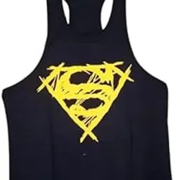Round Neck Big Armhole Gym Stringer Vest for Men(Gym_vest75) image 1