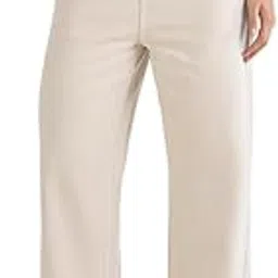 comforts Women's Cotton Straight Fit Jeans, Beige, High Rise, Casual Streetwear Style, Lightweight Flexible Denim Jeans-picture-38