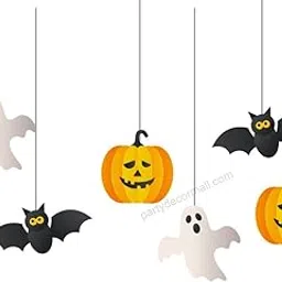 Halloween Dangler/Wall Hanging Halloween Decoration – (6 Pieces) - Material-Cardstock-picture-29