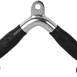 KMT V-Bar, Triceps V-Handle, V-Type Handle for Exercise Gym Attachment - Black Steel, Knurled Grip, 500g, 24cm Sleeve Length-picture-17
