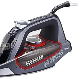 Black+Decker Steam Iron | 2200 Watt, 380 ml, 2 Yrs Warranty | Iron for Clothes, Steam Iron, Iron Box, Steam Press, Steam Iron Press with Anti Drip, Non-Stick Ceramic Sole, 35g/min Steam Output (Grey)-picture-26