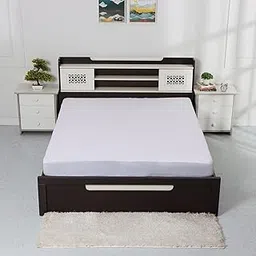 cozyland Water Proof Terry Cotton King Bed Mattress Protector - 78" x 78", Fitted - White-picture-30