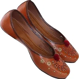 dfr Women's Casual Brown Rajasthani Juti's Mojari's Jutti Shoe-picture-17