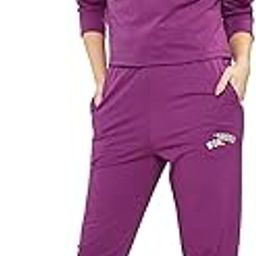 zeyo Women Cotton Track Suit Typography Printed Crop Top Co-ords Set-picture-14