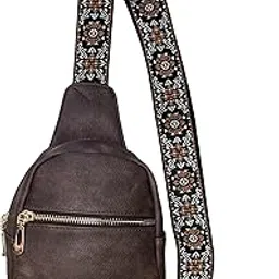 glossy Designer Crossbody Chest Bag For Women | 3 Zip Compartments | Adjustable Strap | travel | Gift | Office | Casual Use-picture-33