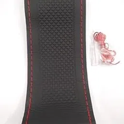 Autofetch Stitchable Car Steering Wheel Cover |Microfiber Leather |Breathable |Anti Slip|Stitchable | Star Design | (Black) Compatible with Toyota Qualis-picture-27