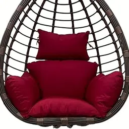 KYNE Microfibre Cushion for Hanging Basket Egg Chair - Outdoor Garden Swing Seat Padded Pillow, Polyester Designer Cushion, Multicolor-picture-26