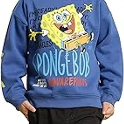 Kidsville Sponge Bob Squarepants Printed Oversize Sweatshirt for Boys-picture-35