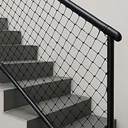 AMZ Nylon Net for Balcony & Terrace Railing | Stair Railing Net | Heavy-Duty Child & Pet Safety Net | UV Resistant Nylon Mesh | Indoor & Outdoor Protection | Black | 12PLY(1MM) (4ft x 10ft)-picture-16