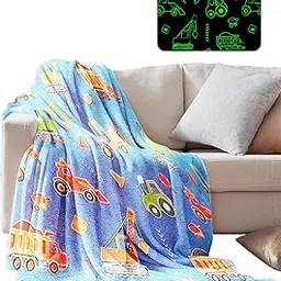 HASTHIP® Unicorn Glow in The Dark Blankets for Kids Soft Fleece Blankets for Toddler Unicorns Gifts 40"x 60"-picture-20