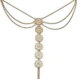 ftk Gold Color Tassel Anklet | Simple Metal Foot Ornament for Women & Girls-picture-47