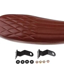 CALANDIS Vintage Flat Brat Seat Cushion Rhombus Seat Saddle for Motorcycle Cafe Racer | Seats | Seating | Motorcycle Parts-image-77