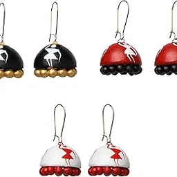 le bijouxistic Handmade Terracotta Earrings For women and Girls, Handmade Jewellery Earring Combo Set, Painted Handmade Earrings For Party Occastion & Daily Use.-picture-47