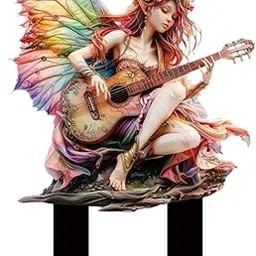 Merishopp Garden Elf Fairy Stake 2D Waterproof Walkway Flowerbed Decor Yard Sign Stake image 1