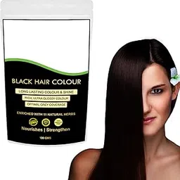Hair Colour Black - Natural Hair Colour Without Chemical, Ammonia Free & Damage Free Hair Color, Organic Hair Dye Without Chemicals, Organic Black Henna Powder (100 Gram (Pack of 1))-image-68