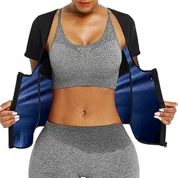 REMEBSWEAT Sauna Suit Shirt For Women Weight Loss Waist Trainer Sweat Vest Workout Fajas-image-1