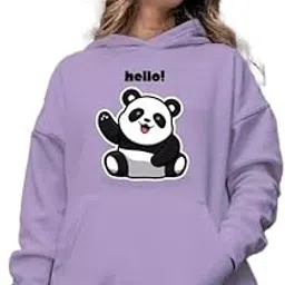 LIULA Corporation Hello Panda Latest Printed Stylish Casual Trendy Best Winter Jacket Hoodies for Women and Girl-image-83