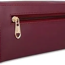 Nms Trendy Regular Fashionable Ladies Purse Leather Handbag Stylish Clutch Wallet for Womens and Girls (Maroon)-image-42