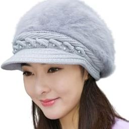 alexvyan Imported Unisex Wool Men and Women Winter Cap Woolen Knitted Warm Hat (Fur Inside) Hats for Ladies Beanie Girls Skullies Caps (Grey)-picture-17