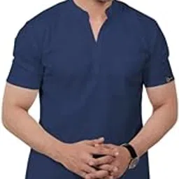 the scrub life up your scrub game today! THE SCRUB LIFE Stretchable Male Navy Blue Mandarin Neck t-shirt With Straight Pant Set | LST001-picture-27