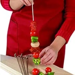 Chef Direct Stainless Steel Round Skewers for Grill/Barbecue/Tandoor/Tikka/Kebab - Pack of 6 PCS (30 cm)-picture-20